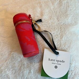 Kate Spade Red Floral Keychain Pouch